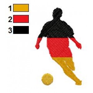 Flag Germany on Player Embroidery Design